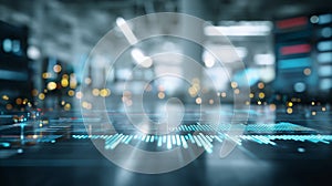 Abstract Artificial Intelligence and Business Data Visualization Technology Concept Background, Ai generated images