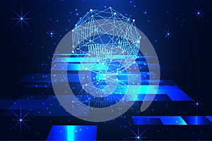 Abstract technology concept the world is changing to the future