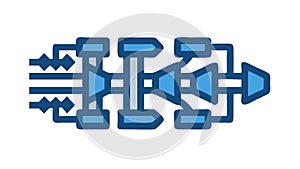 Abstract Technology Connection Icon for Networks, vector design Generative AI
