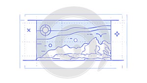 Abstract Technology Connection Network Outline Icon, vector design Generative AI