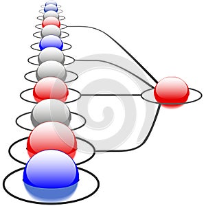 Abstract technology connections network system