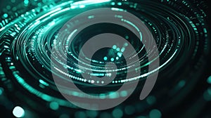 Abstract technology creating data flow in digital network