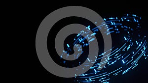 Abstract technology data in form of ring loop.