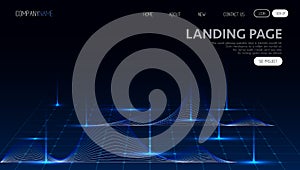 Abstract technology data visualization background. network futuristic wireframe. artificial intelligence. cyber security. visual