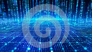 Abstract technology digital background with binary code.