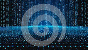Abstract technology digital background with binary code.