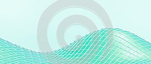 Abstract technology digital wave on background in green concept and connection Concept. copy space, digital, banner