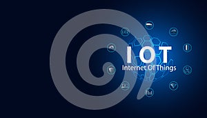 Abstract technology futuristic concept internet of things digital circle iot icon infographic