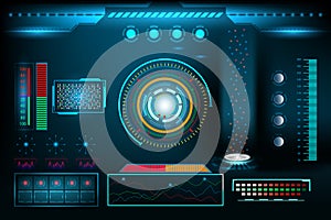 Abstract Technology Futuristic Interface. element digital design innovation hi tech AI concept background .vector and illustration
