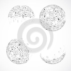 Abstract technology globe background