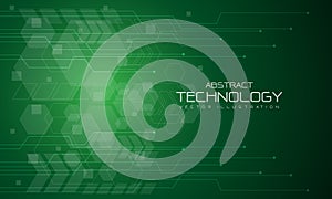 Abstract technology green tone concept innovation futuristic data internet network connection background vector