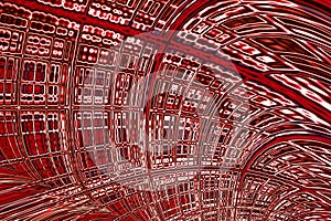 Abstract technology grid - digitally generated image