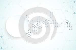 Abstract technology hexagonal background. Connection structure.