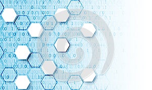 Abstract technology hexagonal background. Connection structure.