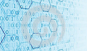 Abstract technology hexagonal background. Connection structure.