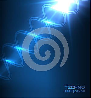 Abstract technology HUD shape vector background. EPS10