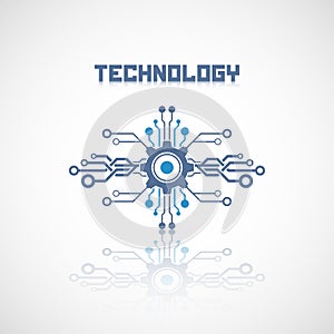 Abstract technology logo with reflect.