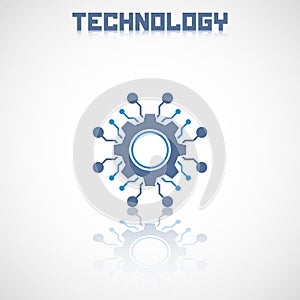 Abstract technology logo with reflect.