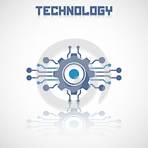 Abstract technology logo with reflect.