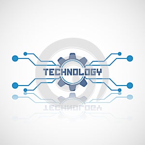 Abstract technology logo with reflect.
