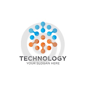 Abstract technology logo template vector icon