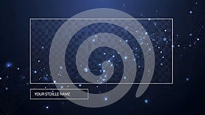 Abstract Technology Network Background with Customizable Frames