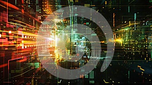 Abstract Technology Network Background Illustration