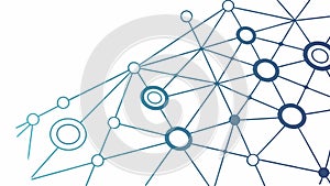 Abstract Technology Network with Connected Nodes Vector, vector design Generative AI