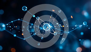 Abstract technology network, connection, data, digital, future, Stock Photo, Generative AI