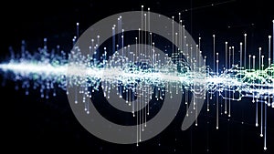 Abstract Technology Network Connection Data Visualization Background Illustration