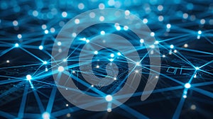 Abstract Technology Network Connection - Digital Data Visualization Concept