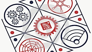 Abstract Technology Network Pattern. Connectivity Web Vector, vector design Generative AI