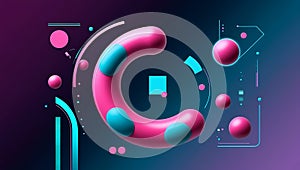 Abstract technology particles mesh background, IT, Technology, Communication