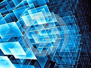 Abstract design with grid - digitally generated image