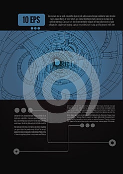 Abstract technology sci fi graphic template layout