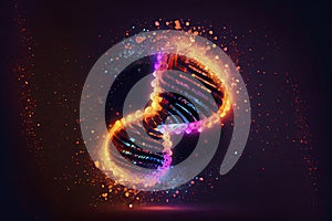 Abstract technology science concept, DNA code structure with glow. Science concept background