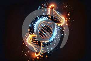 Abstract technology science concept, DNA code structure with glow. Science concept background