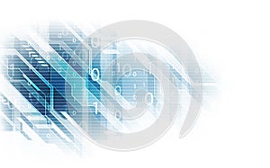 Abstract technology security data network background, vector illustration