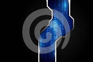 Abstract technology security data network system background, vector illustration