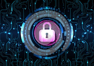 Abstract technology security design concept background, vector illustration design background