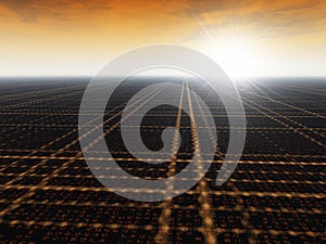 Abstract Technology Star Background