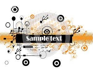 Abstract technology text banner