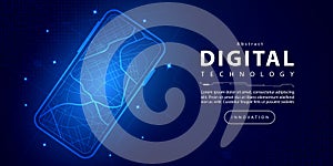 Abstract digital technology futuristic map gps tracking blue background, Cyber science tech, Innovation communication