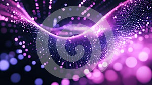 Abstract technology wave forming digital data network