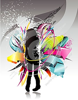 Abstract teen illustration