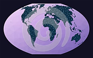 Abstract telecommunication world map.