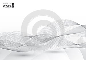 Abstract template elegant swoosh futuristic speed gray lines waves modern background with copy space