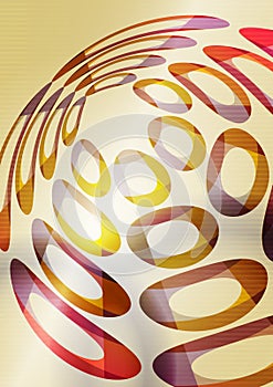 Abstract template with multicolored circles. Vector