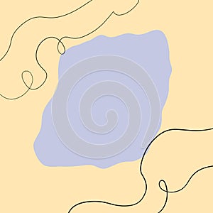 Abstract template with spots and lines.