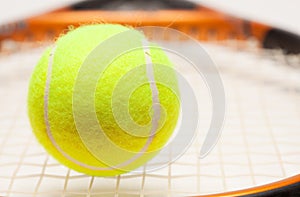 Abstract Tennis Ball, Racquet and Strings